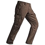 SPOSULEI Cargo Pants for Mens Outdoor Light Weight Work Hiking Pants Breathable Stretch Relaxed Fit Comfy Summer Utility Tactical Fishing Pants with Elastic Waistband Brown 34Wx34L