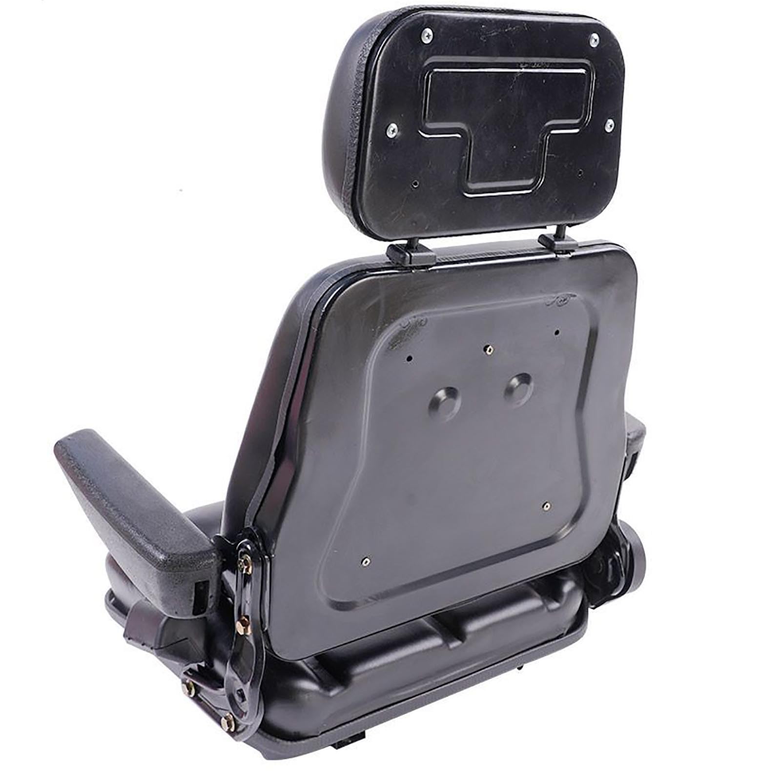 Asiento Universal para Tractor Asiento para Montacargas Respaldo Ajustable y Reposacabezas Reemplazo de Asientos para Cortacésped