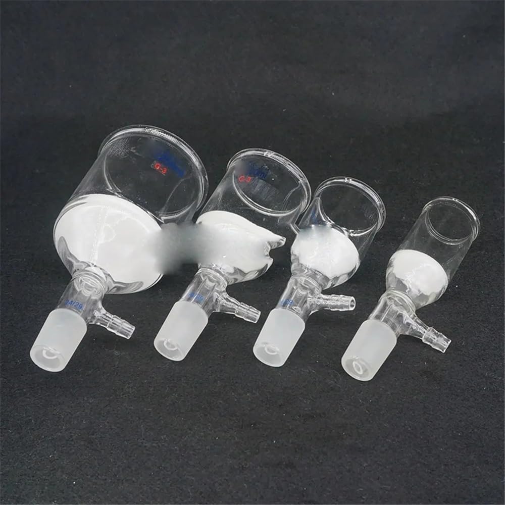 Laborausstattung und -bedarf 75 ml, 100, 150, Verbindung 24/29, Trichtersand G1, G2, G3, G4, G5, grob, 2–70 Mikron, Laborglas