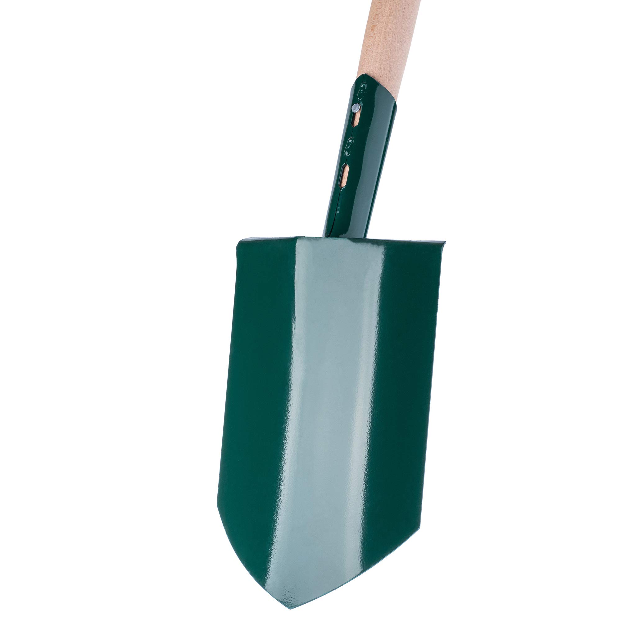 KADAX - Pala de jardinero para cavar, pala de jardín, pala con mango de madera, pala para tumbarse para jardín, duros, suelos pedregosos, pala de jardín de metal