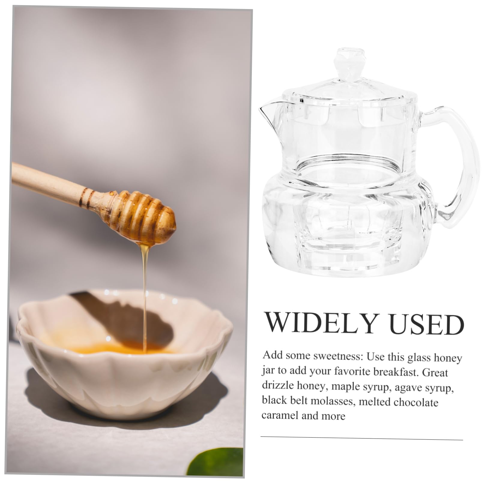 Garneck Dispenser Container Syrup Dispenser Bottle Milk Container Honey Pitcher Coffee Syrup Dispensers Honey Pourer Honey Holder Honey Jar Dispenser Honey Pot Coffe Syrup Coffee Syrups PC