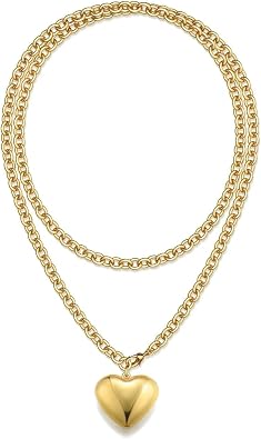 Chunky Necklace Chunky Cross Necklace for Women Big Cross Statement Necklaces Trendy Toggle Necklaces Hammered Bold Vintage Jewelry