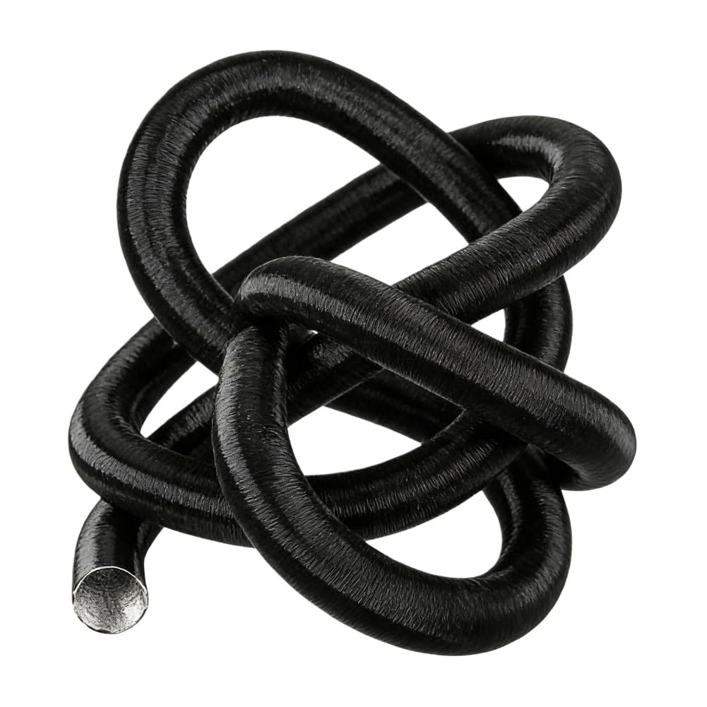 Flexibler Aluminium-Luftschlauch 60 mm x 500 cm für Dieselstandheizung, Schwarzes Heizungsrohr
