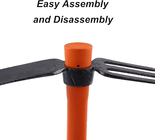 Vista 28 de Azada de hacha de doble cabeza con Adze forjado resistente y mango ergonómico antideslizante para jardinería, caza, paisajismo al aire libre 1.535