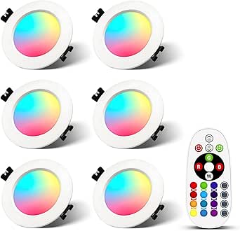Spot led encastrable 230V 7W, Spots de plafond RGB avec