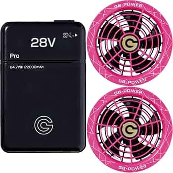 今年モデル 長信ジャパン ピンク GB428 バッテリー ファン 28V Amazon | 長信ジャパン 2025 モデル GB-POWER 28V ファン