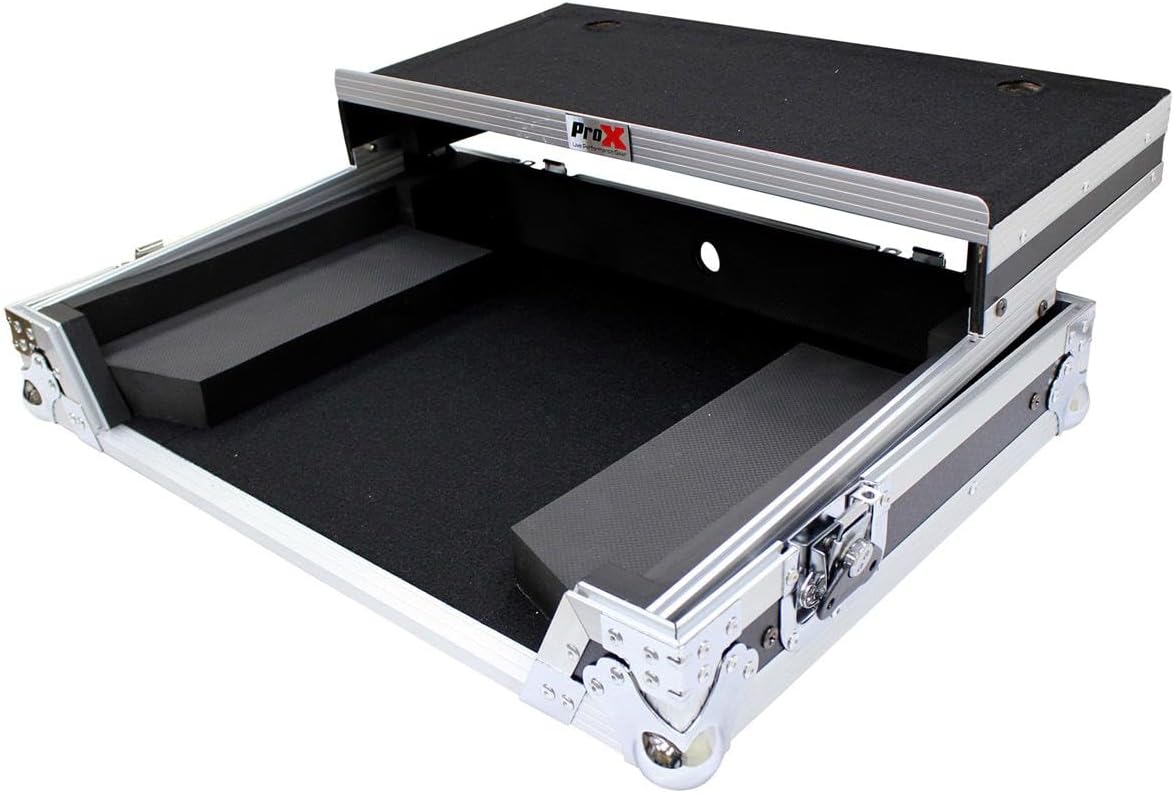 ProX XS-DDJSR2LT LED ATA Flight Case For Pioneer DDJ-SR2 DJ Controller with Laptop Shelf and LED