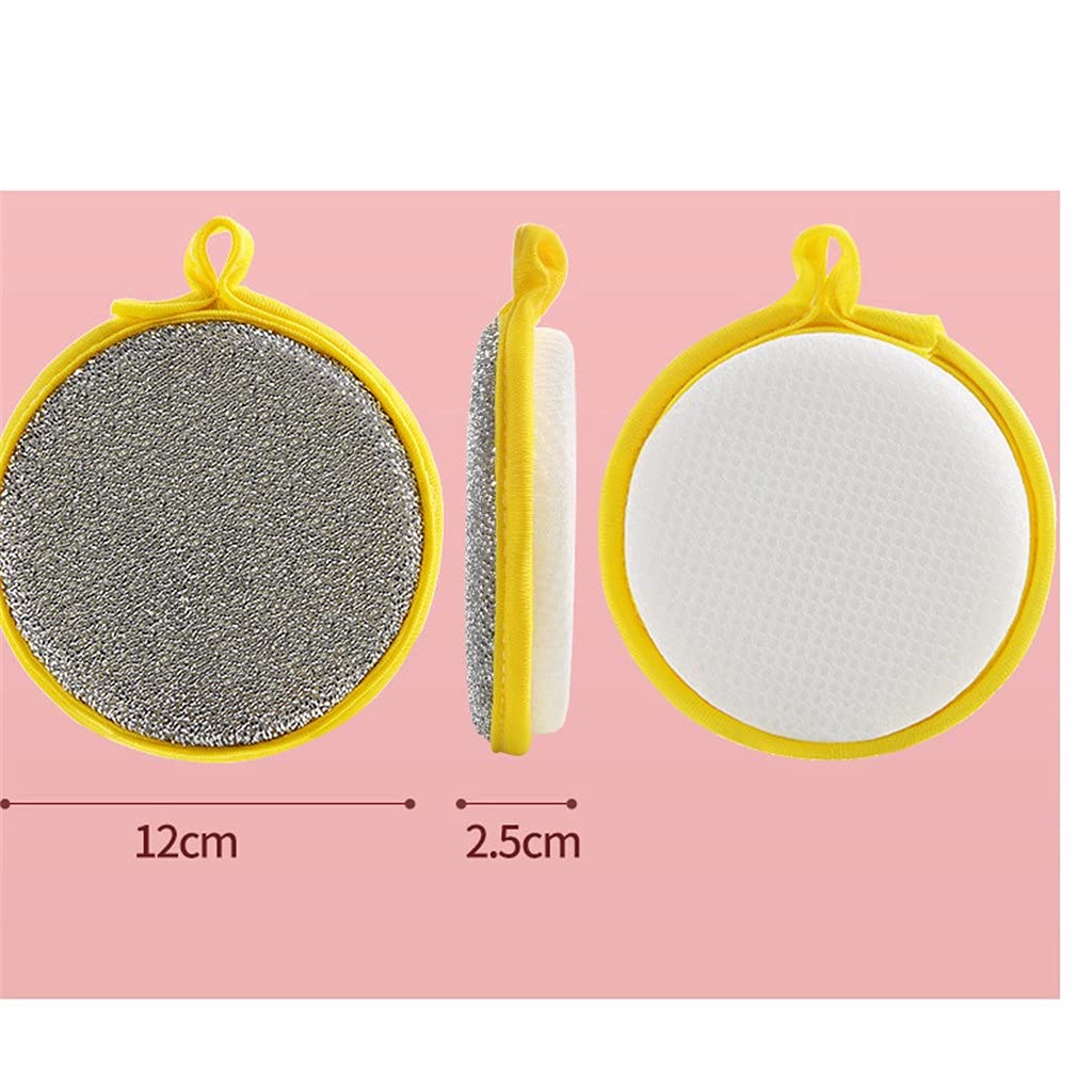 Bloque de Esponja para Lavar Platos Cocina Antiadherente Cepillo de Aceite Olla Paño para Platos domésticos Limpieza de Doble Cara Estropajo de algodón 20 Piezas (D_)