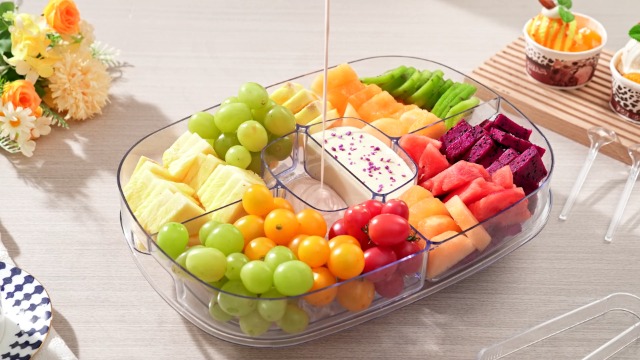 Vassoio Sottovuoto Elettrico TIANG Con Scomparti 2L - Contenitore Per Frutta Secca, Snack, Verdure Con Pompe Automatiche