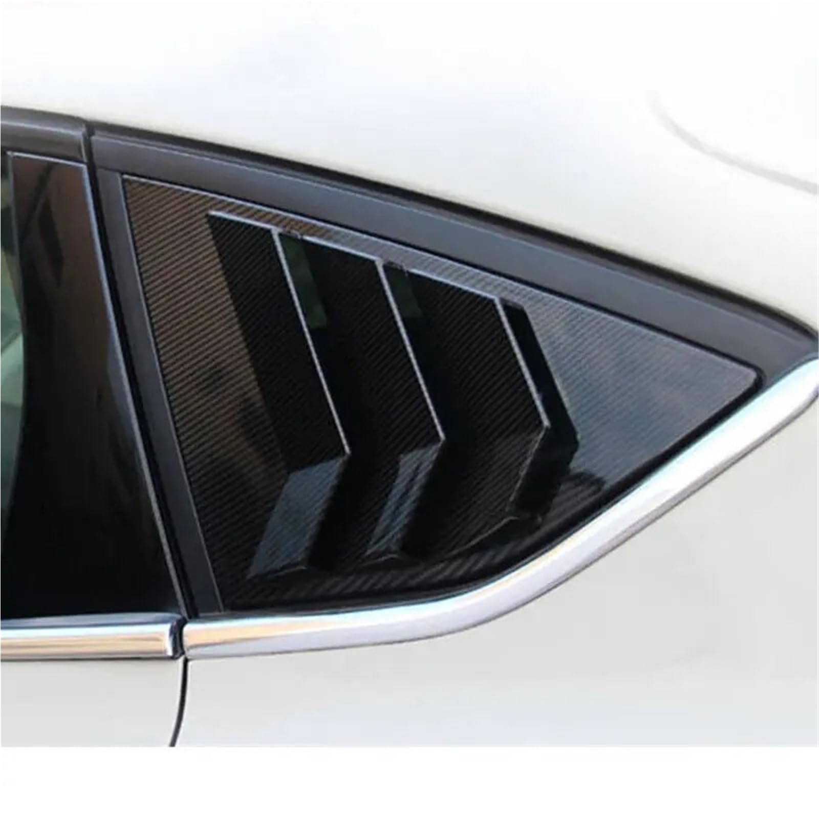 Für Ford Für Focus Fließheck 2012-2018 Auto Hinten Seite Fenster Lamellen Set Sonnenschutz Windschutzscheibe Abdeckung Heckscheibenrollo FüR Seitenfenster(Gloss Black)