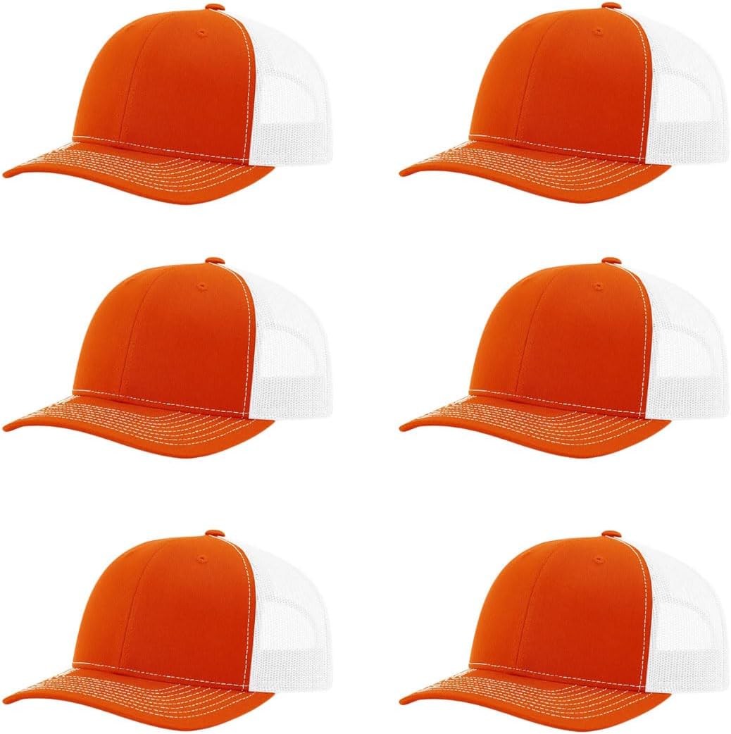Richardson 112 Classic Six-Panel Adjustable Snapback Trucker Cap | Bulk Packs Available