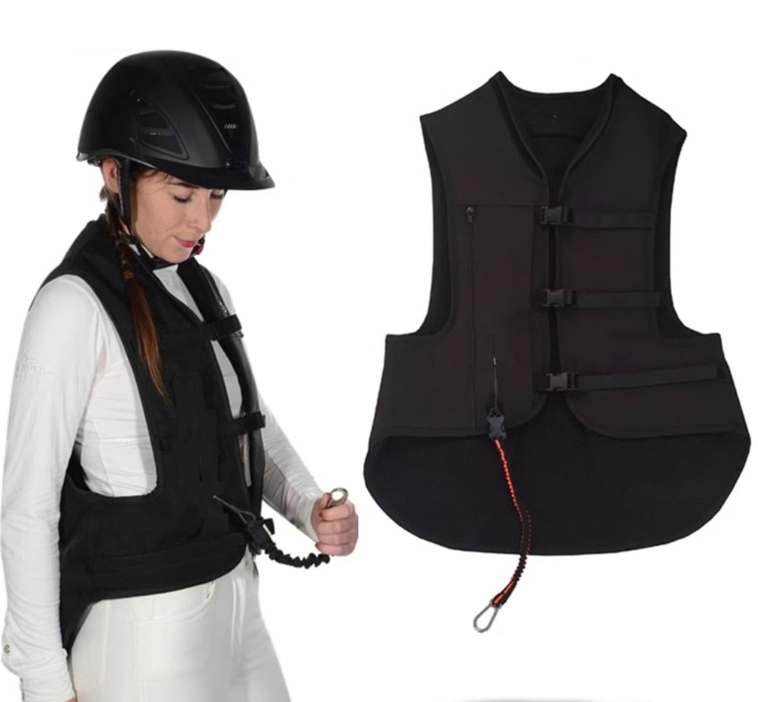 Airbagweste Herren, Airbag-Weste Für Den Reitsport, Airbag Weste Motorrad, Fahrrad Airbag Nicht Mit CO2-Zylinder Ausgestattet Für Kinder/Damen/Motocross-Airbag-Reitjacke