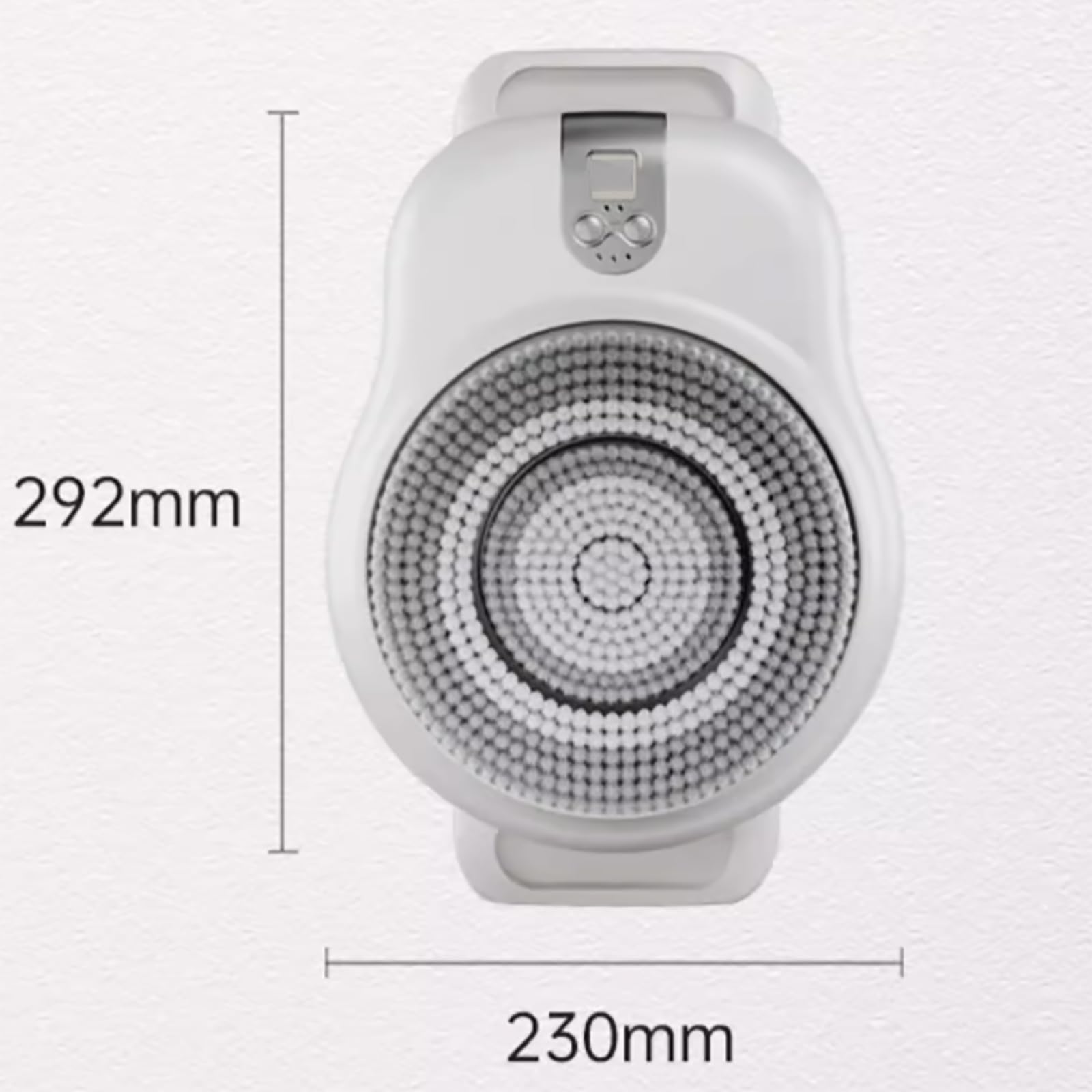 Elektryczna szczotka do kąpieli pod prysznicem, automatyczne obracanie o 360°, duża główka szczotki 18 cm, 2 prędkości, do złuszczania, głębokiego czyszczenia i masowania.
