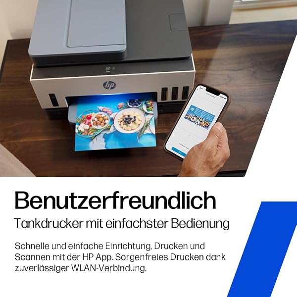 HP Smart Tank 5105 3-in-1 Multifunktionsdrucker (WLAN; Mobiles Drucken) – 3 Jahre Tinte inklusive, 3 Jahre Garantie, großer Tintentank, hohe Reichweite, Drucken in hoher Qualität - 5