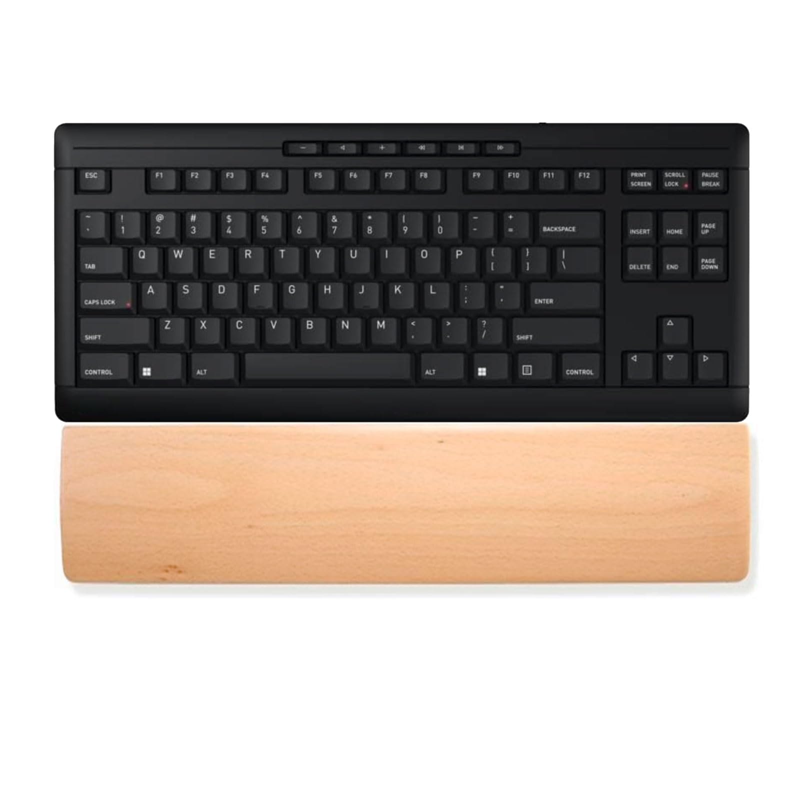 HomeDo Wooden Wrist Rest for Mechanical Keyboards, Support pad for Palm, Ergonomic Rest for Typing and Gaming,Palm Rest,Hand Rest (Beech,14.17”x3.15”(