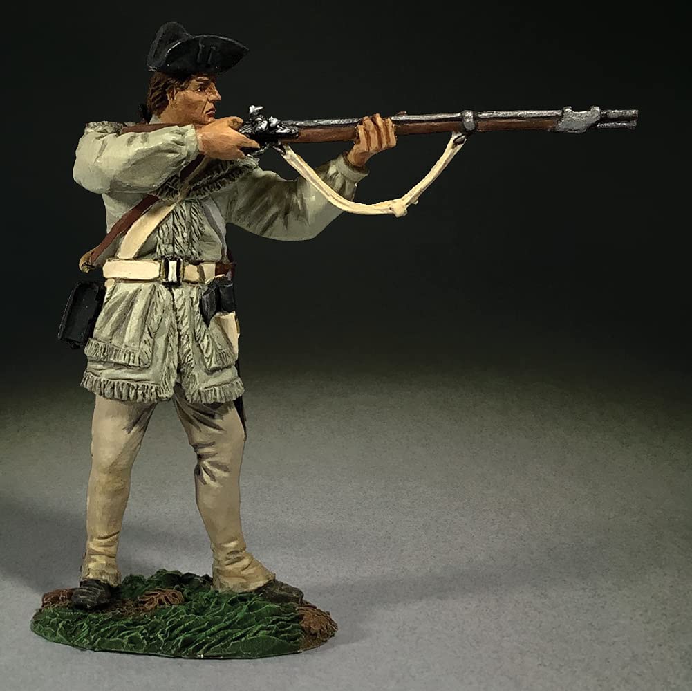 W. Britain's Toy SoldiersAmerican Revolution 16069 Colonial Militia Standing Firing Rifle 1:30 Scale Pewter