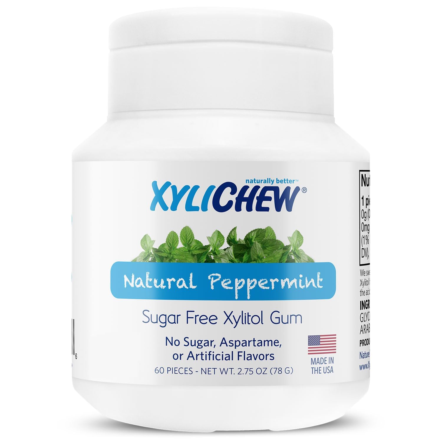 Xylichew XyliChew Gum Jar, Peppermint 60 CT (Pack of 1)