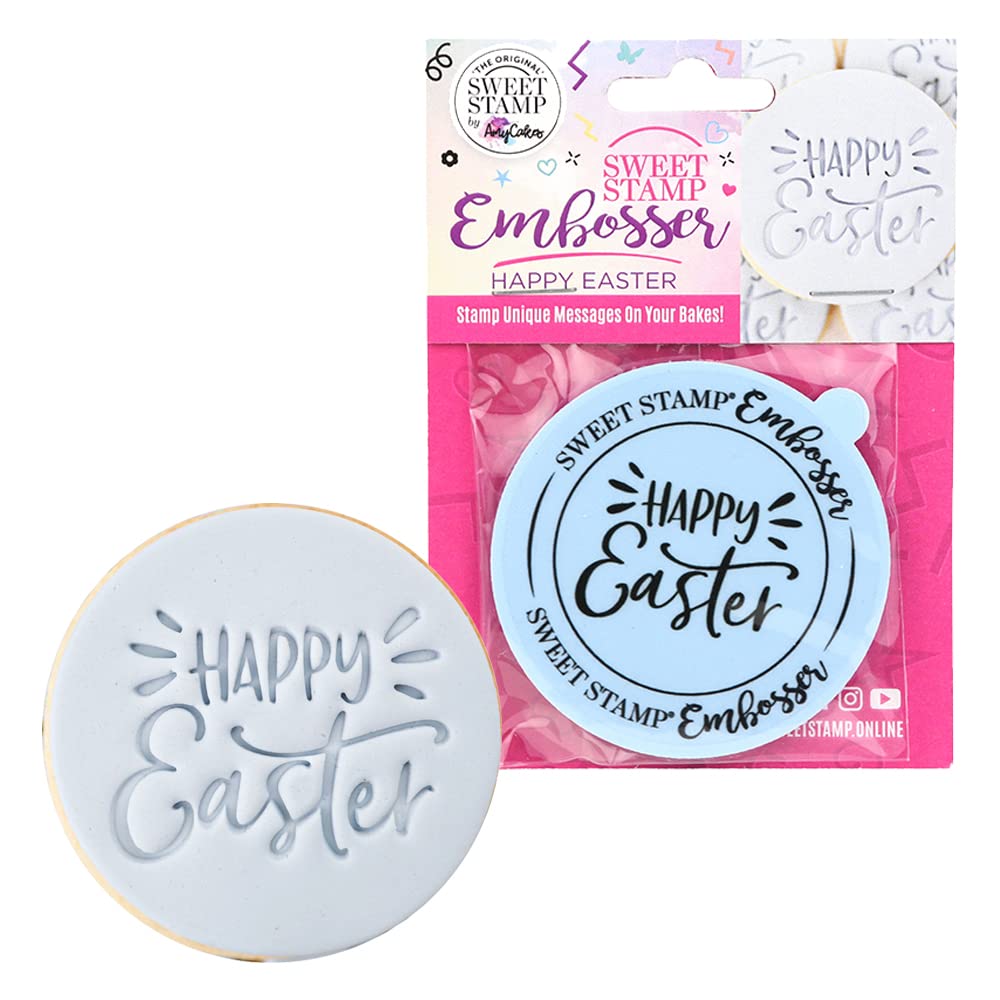 Sweet Stamp Happy Easter Plastic Cookie/Cupcake Embosser