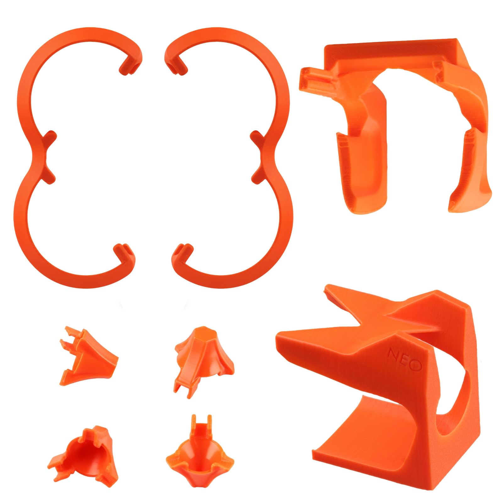 Accesorio anticolisión para dji, 2 en 1 anticolisión + Protector de hélice para dron dji Neo, Protector de Parachoques para hélice dji Neo Accesorio (Naranja)