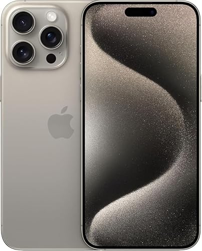 Apple iPhone 15 Pro Max, 256GB, Natural Titanium - Unlocked (Renewed Premium) - Unlocked - Natural Titanium - 256GB