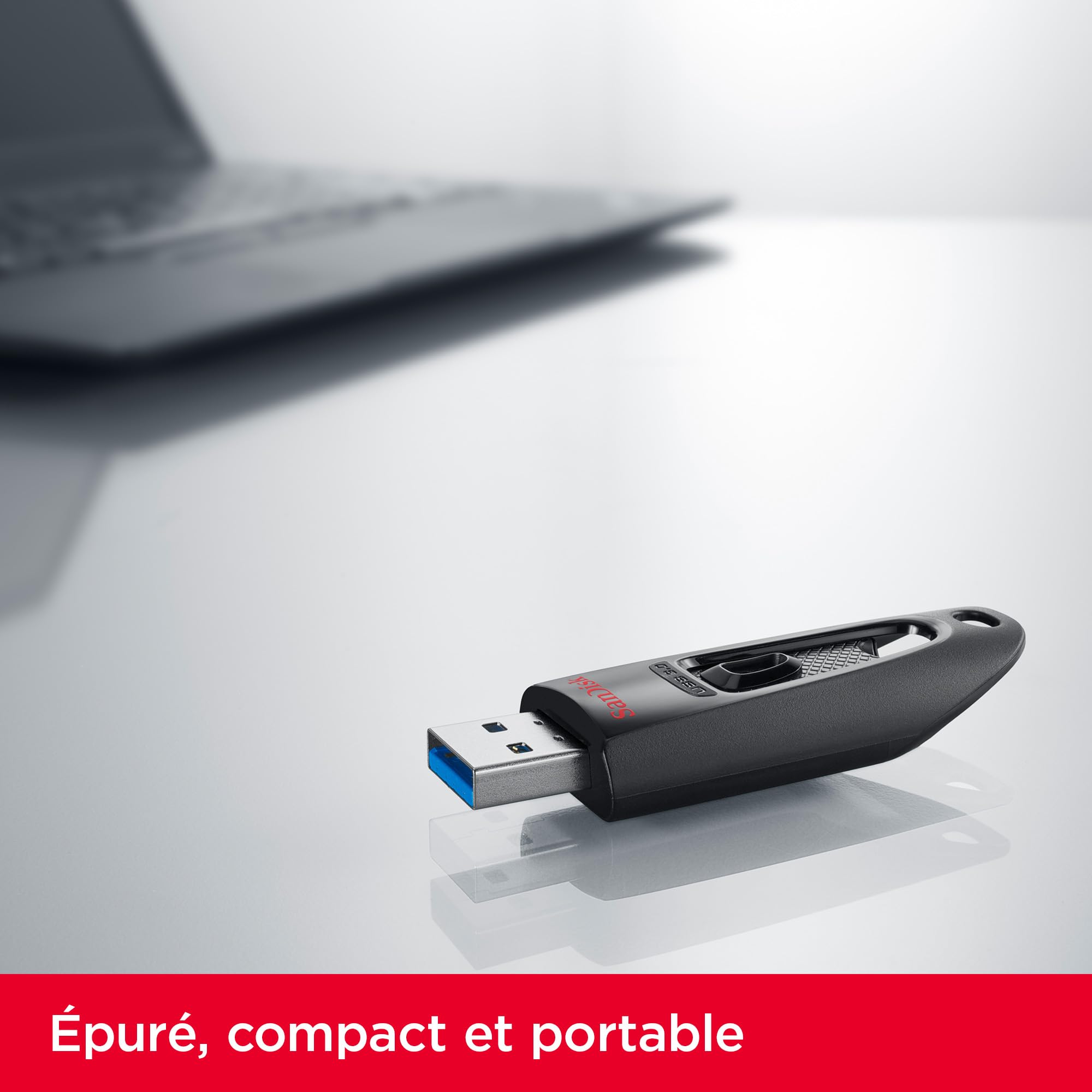 Clé USB 3.0 SanDisk Ultra 1 To - Transfert Rapide - Design Compact - Application SanDisk - Protection Par Mot De Passe - 7