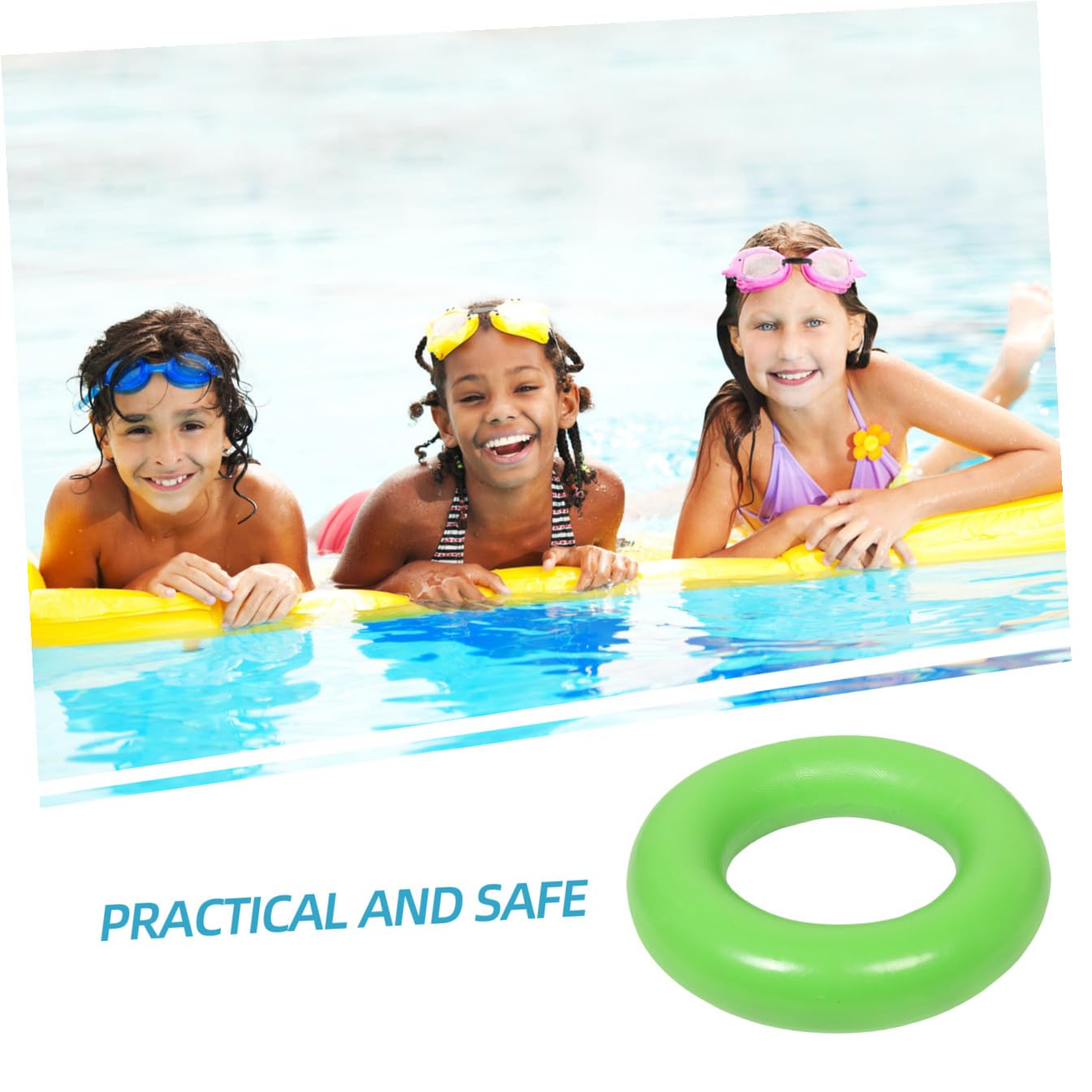 Anillo de Natación Inflable para Adultos 80cm de Goma Negro