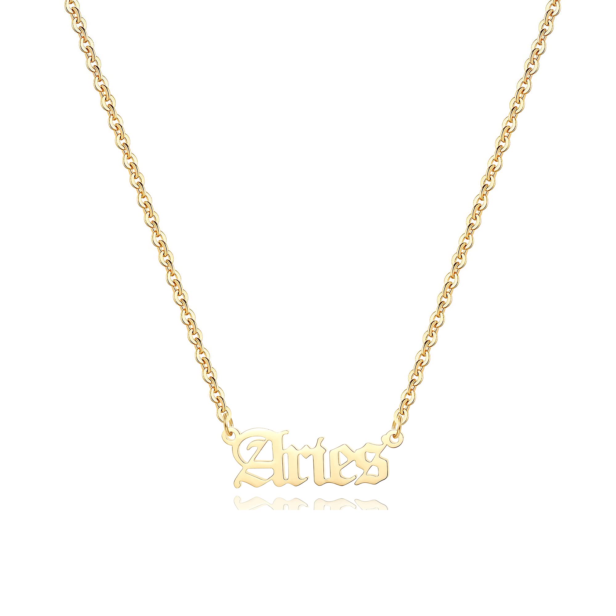 Aimber18K Gold Plated Astrology Necklace for Women Jewelry,12 Zodiac Pendant Horoscope Constellations Necklace