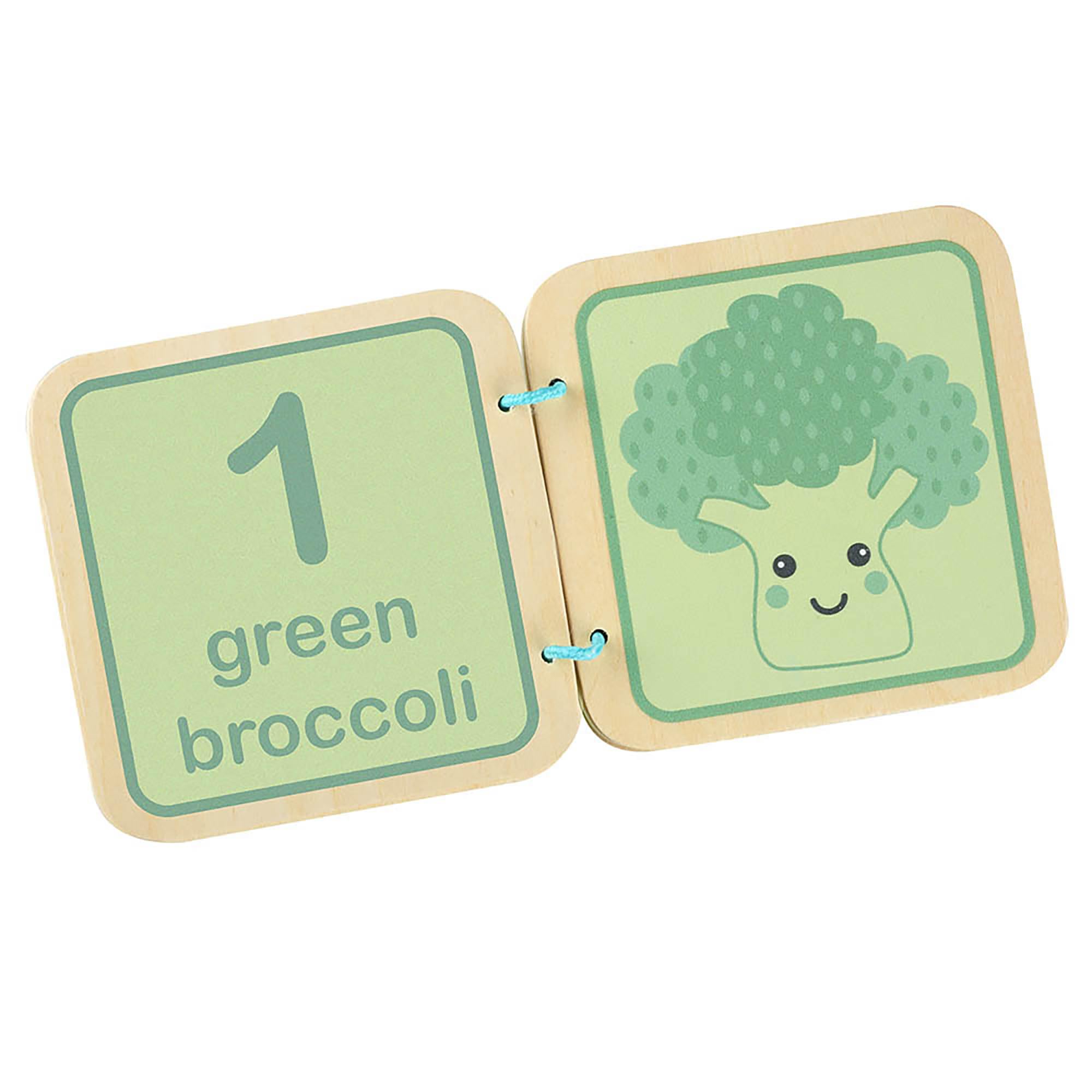 Orange Tree Toys Happy Veggies Wooden Counting Cards Toy, Wooden Toys for 1 Year Olds, Counting with Numbers 1-4 - Image 3