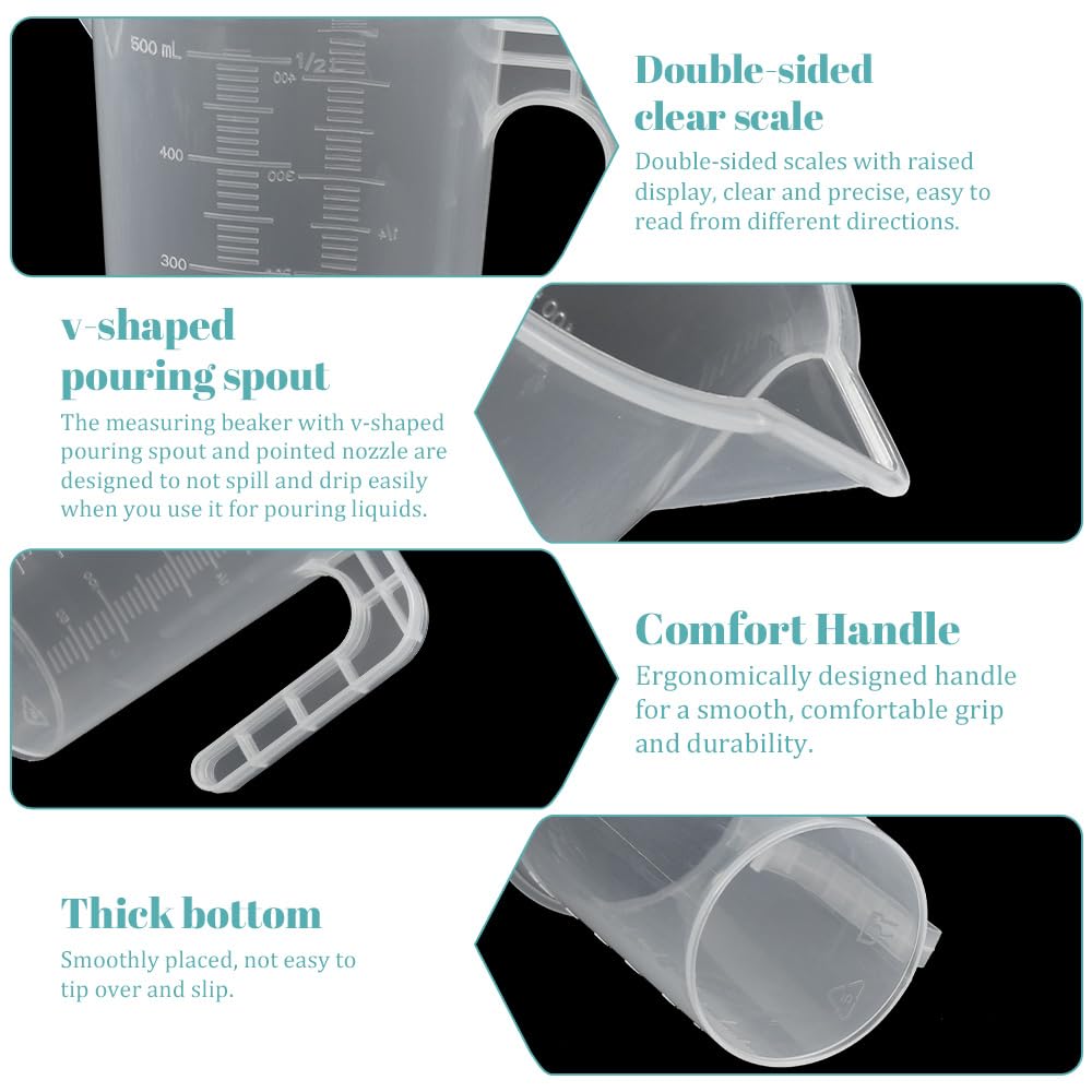 KITERI 4 Pcs Plastic Measuring Jug Set - Image 3