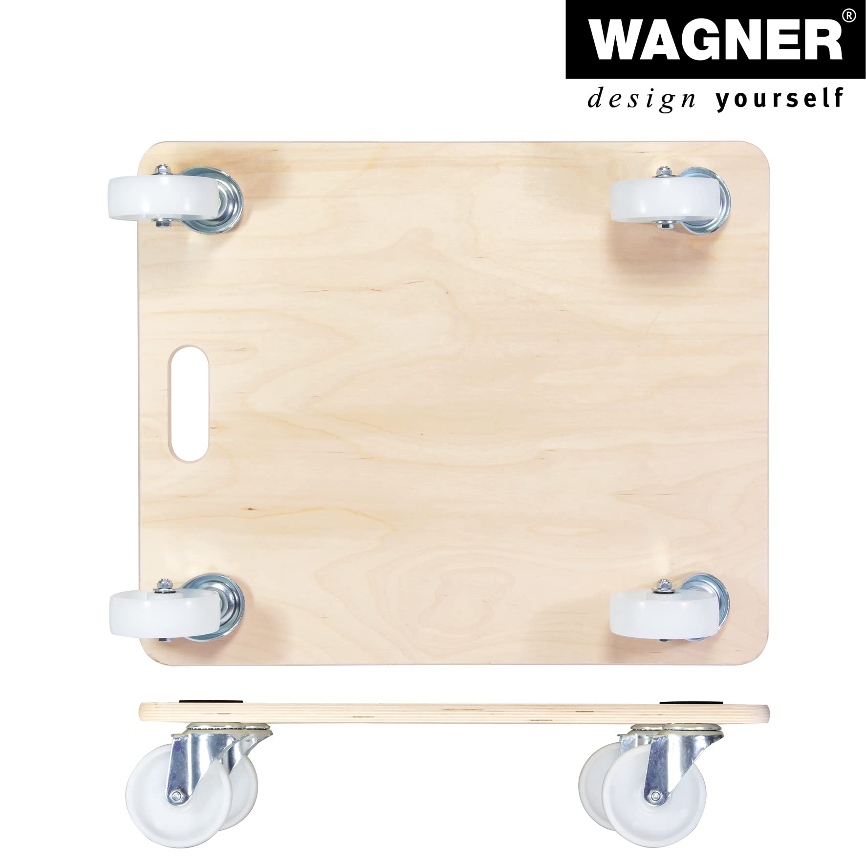 Wagner Plataforma de Carga MM 1086-60 x 50 cm - para Electrodomésticos y Muebles, 400 kg de Capacidad de Carga, Asa de Transporte, Antideslizante, Certificado FSC® - 20108601