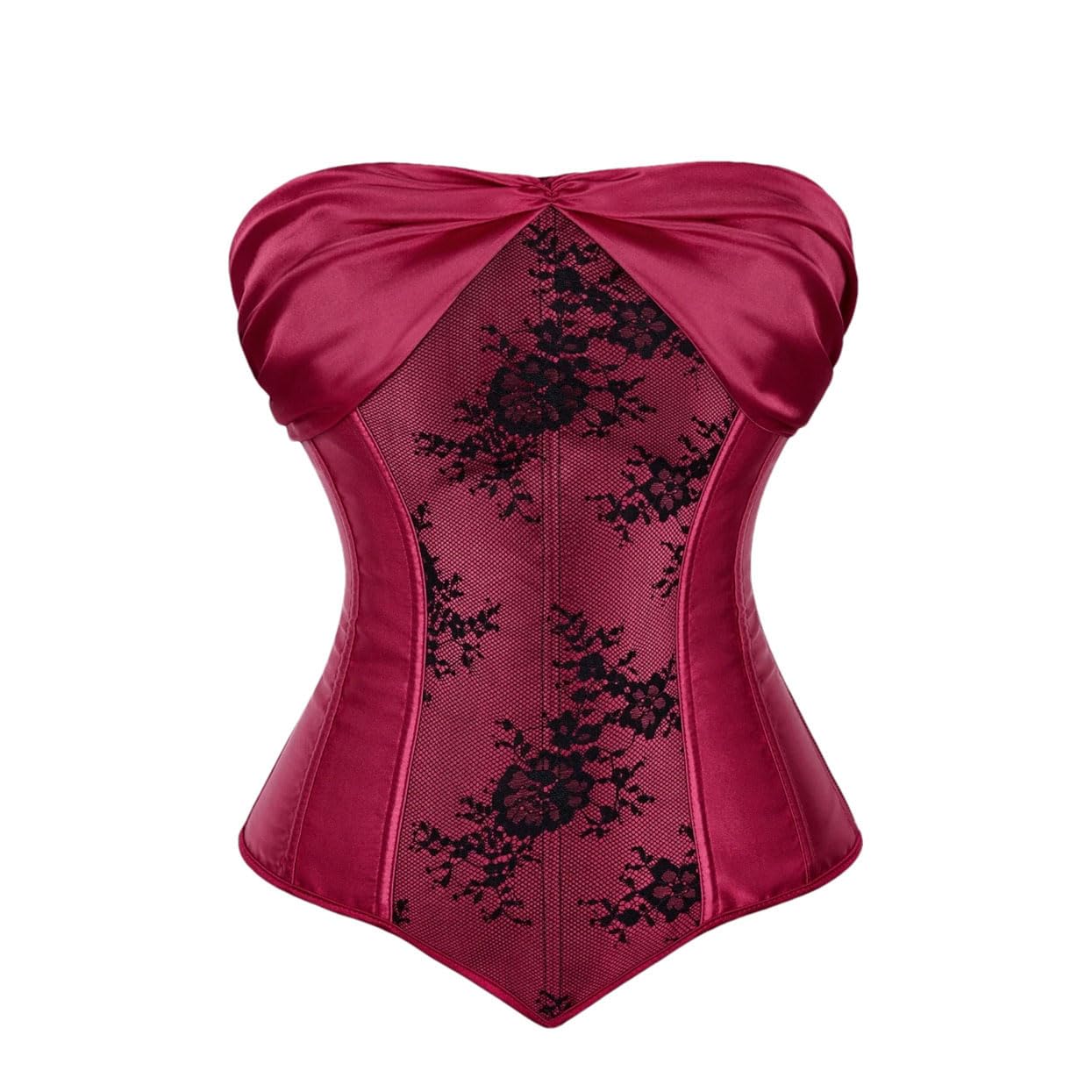 DBFBDTU Corset bustier à lacets pour femme - Lingerie vintage en satin - Costume gothique