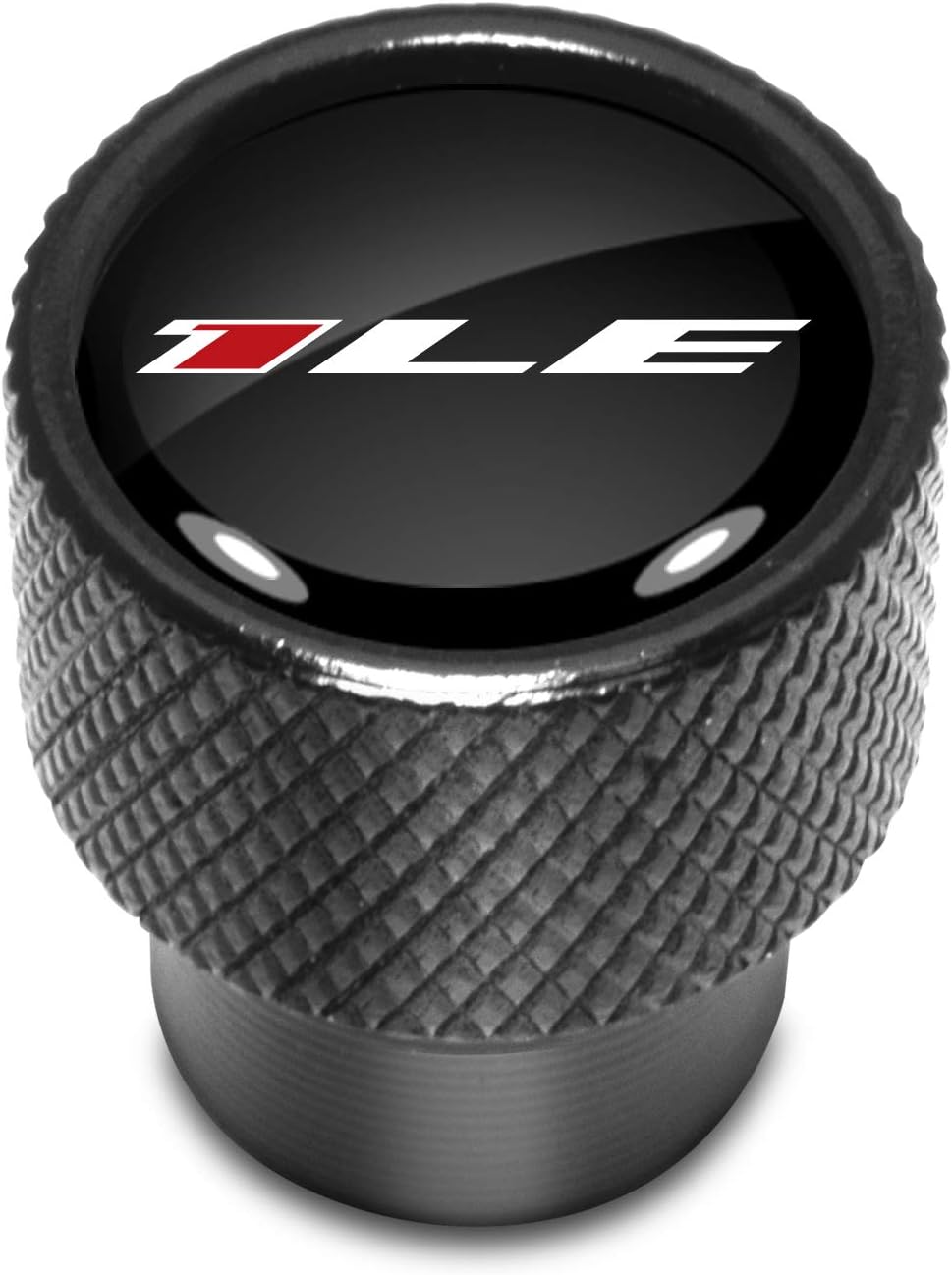 iPick Image for Chevrolet Camaro 1LE Logo Black Easy-Grip Aluminum Tire Valve Stem Caps
