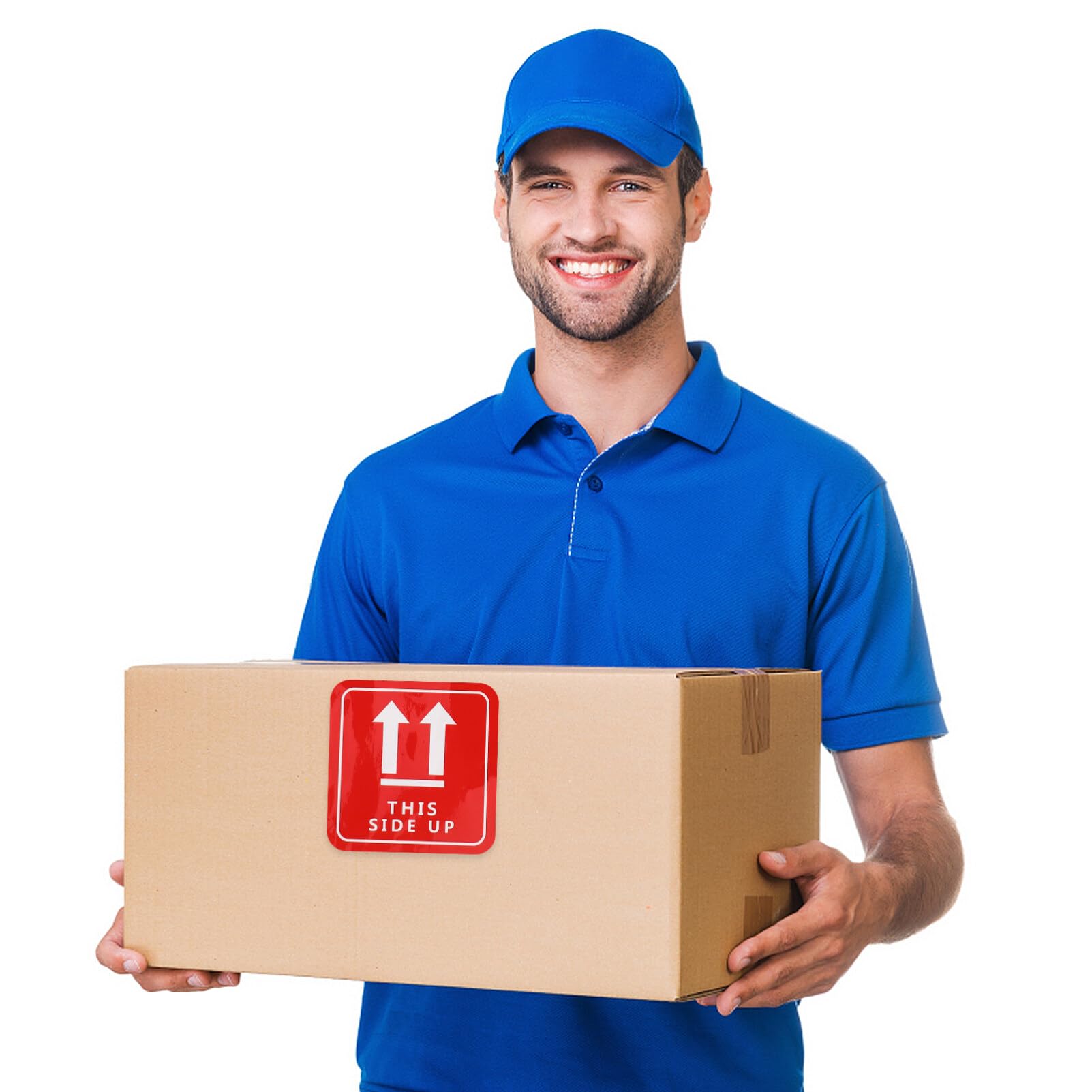 OUNONA 16 Pack Warning Stickers Shipping Packing Fragile Caution Anti-falling Waterproof Pvc Labels