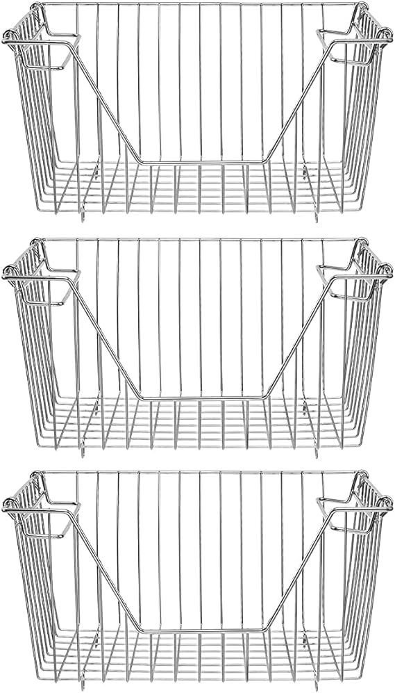 Homics Stackable Storage Wire Baskets, Freezer Baskets for