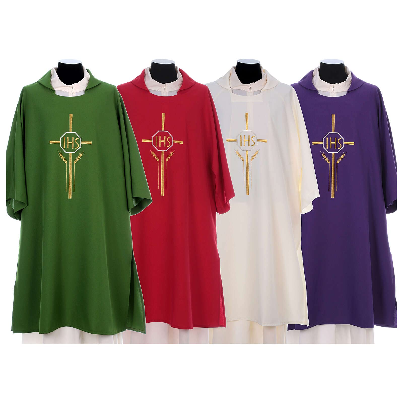 Holyart Dalmatica 100% poliestere croce spighe IHS