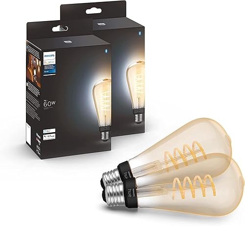 Philips Hue - Filamento inteligente regulable White Ambiance ST23, blanco cálido a blanco frío, bombilla Edison LED estilo vintage, compatible con