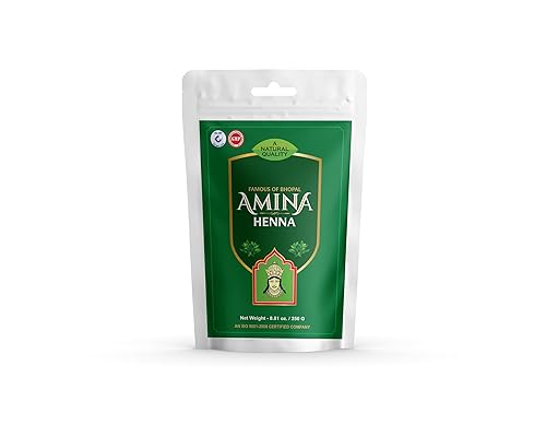 Amina Tripple - Polvo de henna natural refinado para hombres y mujeres, color de cabello y pasta de henna para cabello, color de barba y conos de