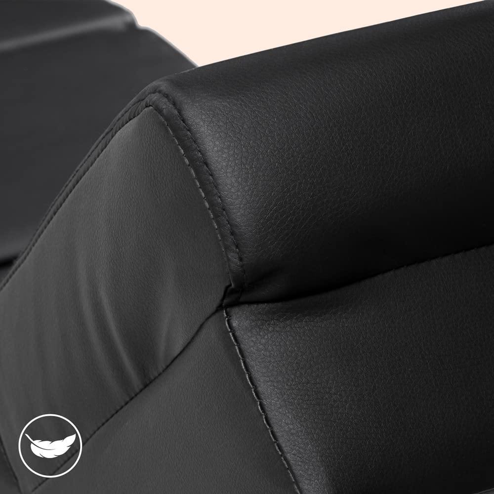 Casaria® Poltrona Chaise Longue Funzione Massaggiante e Termica 186x89x55cm Lettino Relax Sdraio Ergonomico in Tessuto Imbottito Portata 180 kg Soggiorno Ufficio Interno Reclinabile Lettura