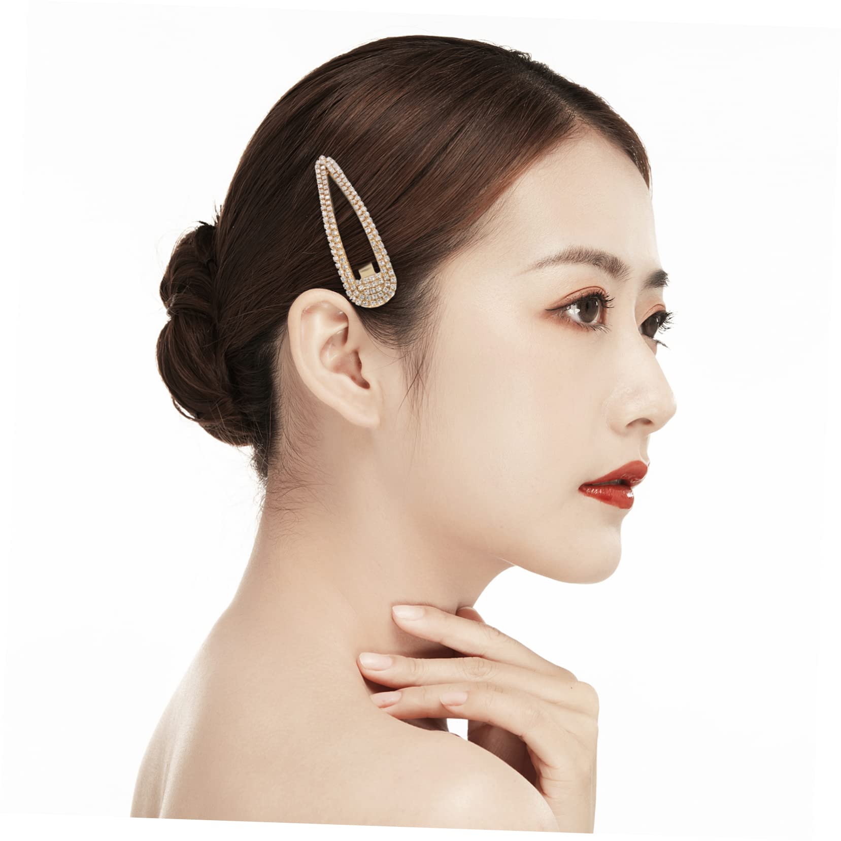 MAGICLULU 20 Stk Haarspange Mit Strass Haarspange Aus Kristall Haar Klammern n Für Damen Entenschnabel-n Hochzeit Bobby Fräulein Zinklegierung Wassertropfen