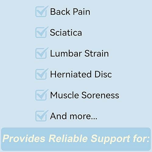 Miniatura 9 de Soporte de espalda delgado y ligero para aliviar el dolor de espalda baja - Soporte de espalda delgado y transpirable para ciática, hernia de disco