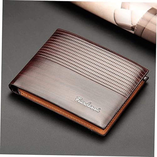 Miniatura 3 de TENDYCOCO Billeteras De Hombres Cuero Original Hombre Cartera para Hombres Hombres Monedero Cartera de Cuero PU para Hombres Hombre, Marrón,