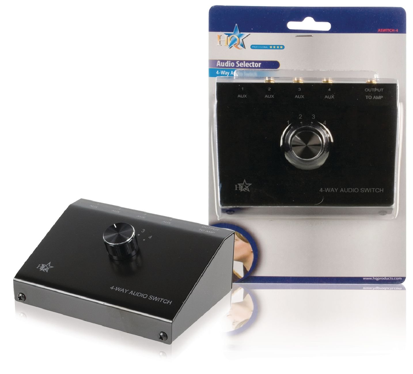 HQ ASWITCH-4 - Switch Audio Stereo, Nero