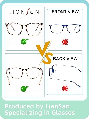 Miniatura 3 de LianSan Sturdy Photochromic Distance Glasses for Women - with Spring Hinge Shortsighted Lens Nearsighted Myopic Eyeglasses