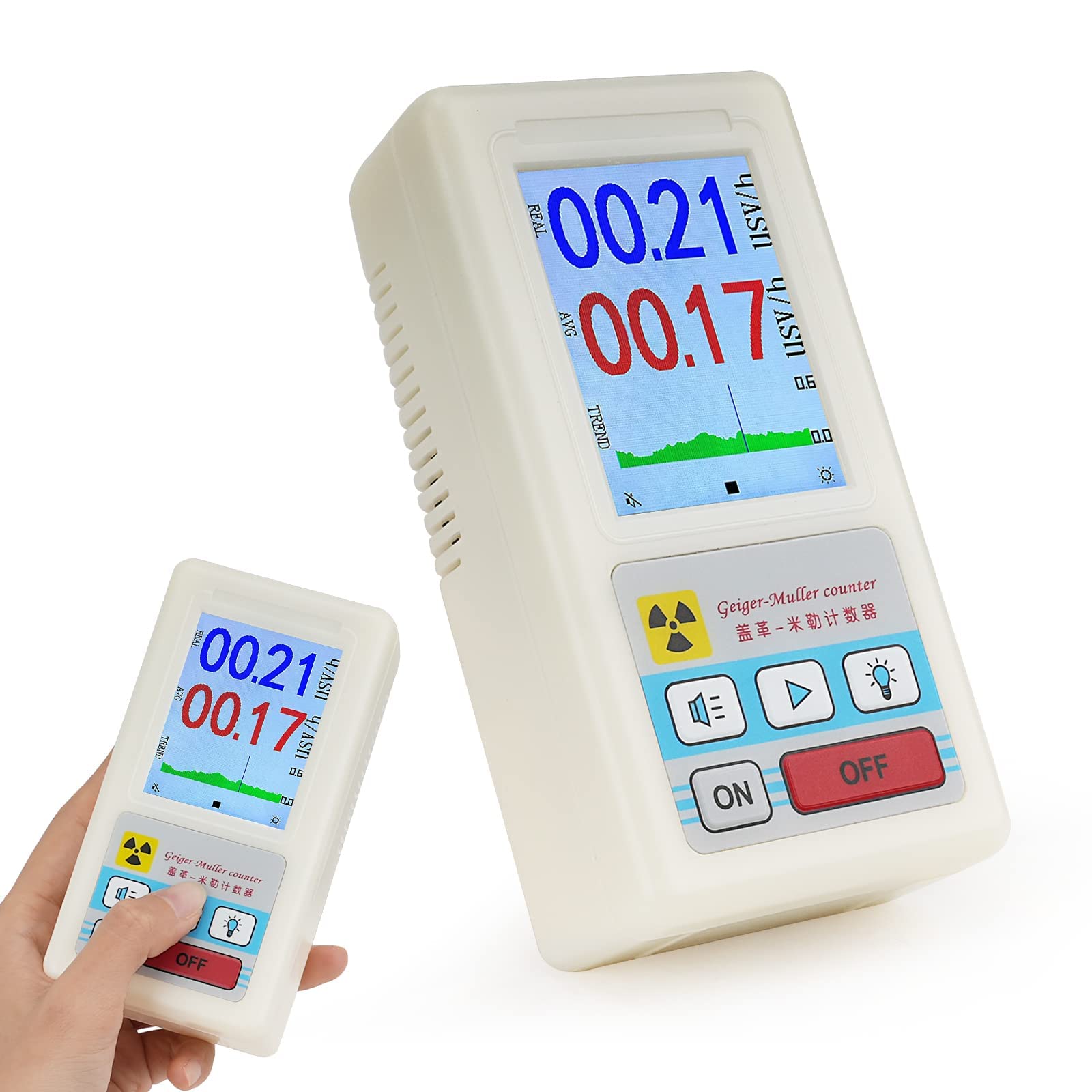 Geiger Counter Nuclear Radiation Detector - Professional Dosimeter Radiation Detector Radioactive Mu