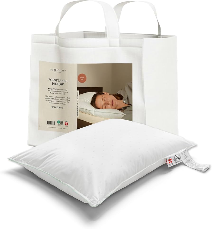NORDIC SLEEP PILLOW MEDIUM HIGH 43x63cm② Amazon.com: FOSSFLAKES Nordic Sleep, Bed Pillow Hypoallergenic