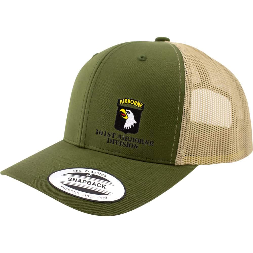 USAMM Army 101st Airborne Division Full Color Trucker Hat One Size Green/Khaki