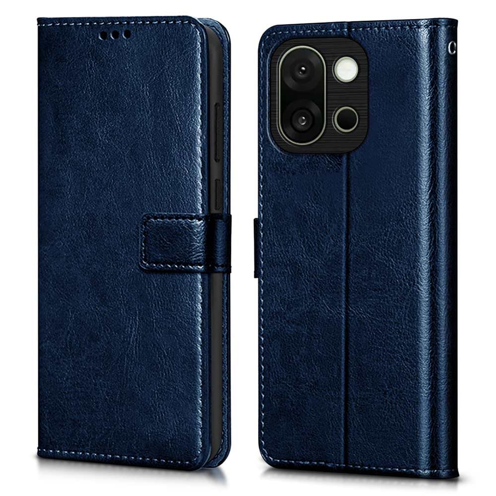 WOW IMAGINE Shock Proof Flip Cover Back Case Cover for 1+ OnePlus 13s 5G (Flexible | Leather Finish | Card Pockets Wallet & Stand | Blue) WOW IMAGINE Shock Proof Flip Cover Back Case Cover for 1+ OnePlus 13s 5G (Flexible | Leather Finish | Card Pockets Wallet & Stand | Blue)