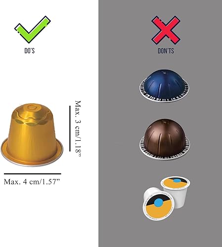 Miniatura 3 de Yiktop Soporte para cápsulas de café, soporte para cápsulas de café, 64 ranuras, organizador de cápsulas de café con tapa, paquete de 2, transparente