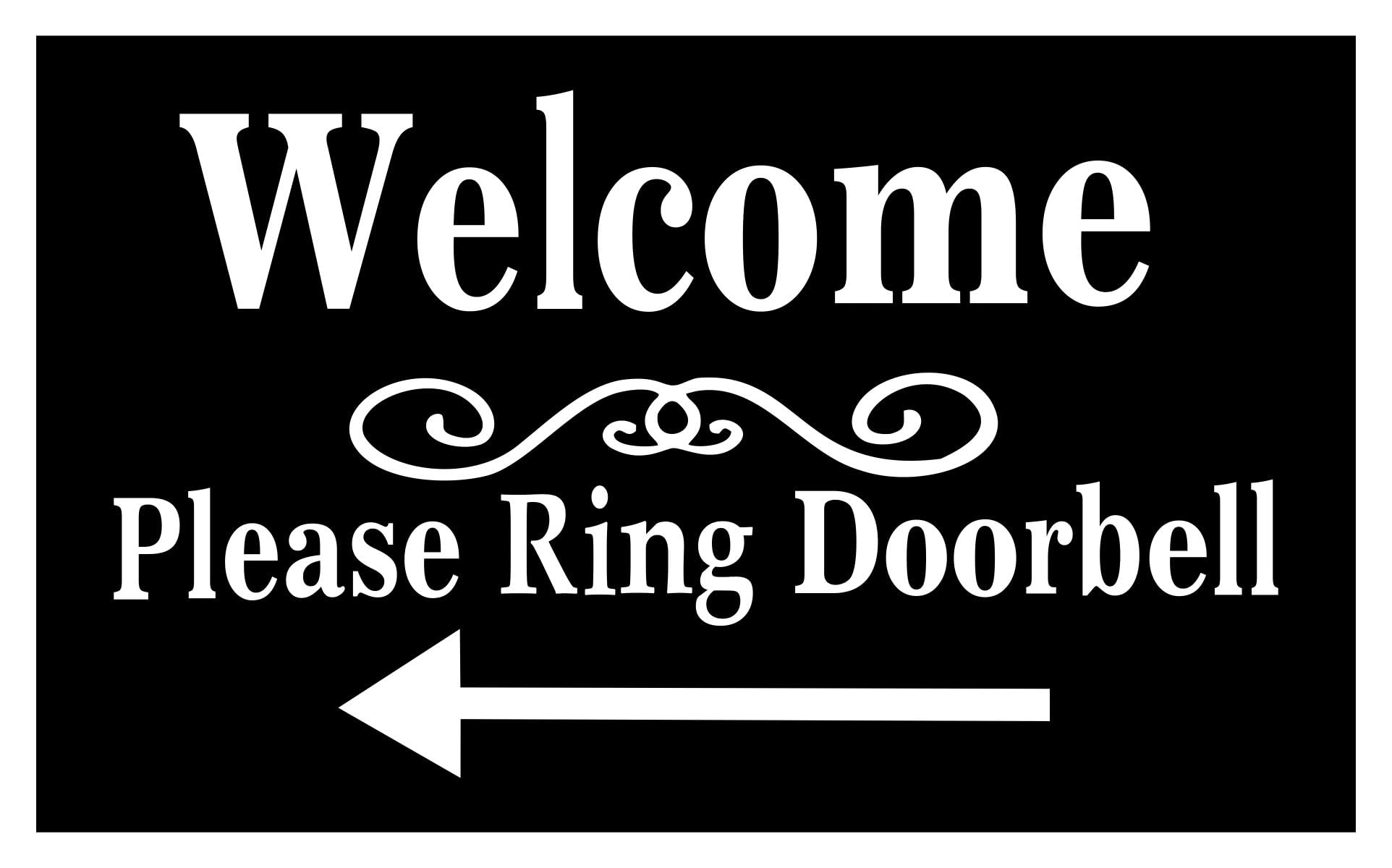 decalbazaar Vinyl Welcome Please Ring Doorbell Wall Glossy Sticker 11 x 6 Inches White (B0CQRKK2MC) Amazon Price History, Amazon Price Tracker