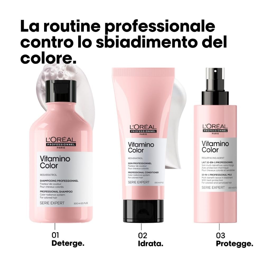 L'Oréal Professionnel Paris Balsamo professionale per capelli colorati Vitamino Color Serie Expert, Formula anti-sbiadimento, 200 ml